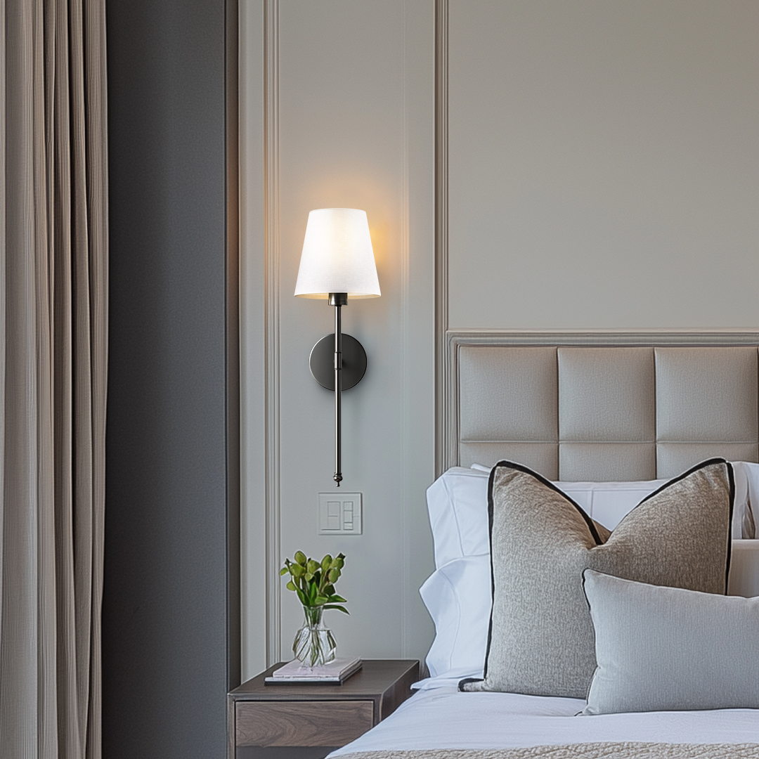 WIRELESS WALL SCONCE (SET OF 2 + 2 BULBS INCLUDED)